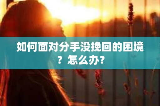 如何面对分手没挽回的困境？怎么办？