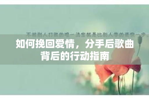 如何挽回爱情，分手后歌曲背后的行动指南