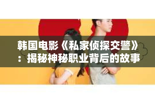 韩国电影《私家侦探交警》：揭秘神秘职业背后的故事