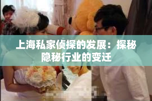 上海私家侦探的发展：探秘隐秘行业的变迁