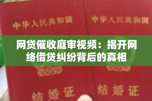 网贷催收庭审视频：揭开网络借贷纠纷背后的真相