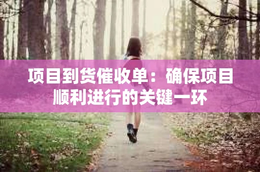 项目到货催收单：确保项目顺利进行的关键一环