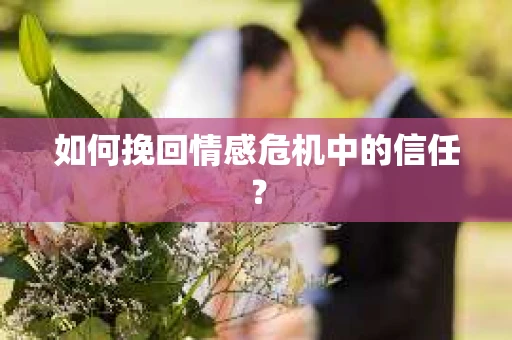 如何挽回情感危机中的信任？