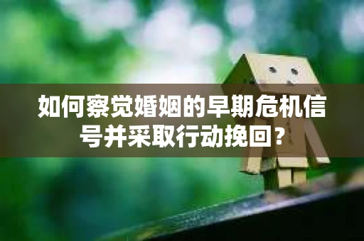 如何察觉婚姻的早期危机信号并采取行动挽回？