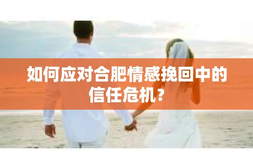 如何应对合肥情感挽回中的信任危机？
